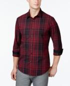 Alfani Big And Tall Mora Plaid Button-front Shirt, Only At Macy's