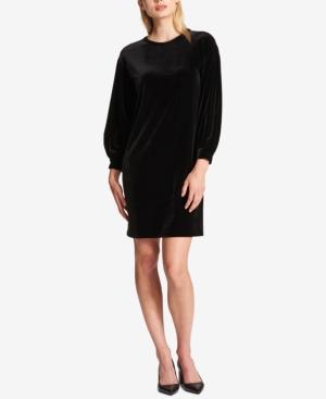 Dkny Velvet Bubble-sleeve Dress