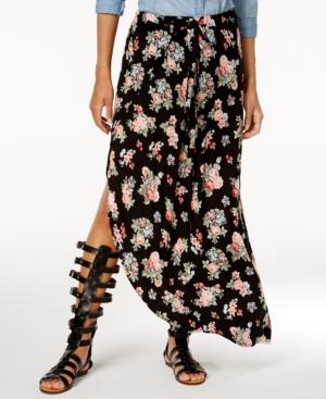 Ultra Flirt Juniors' Printed Wrap Maxi Skirt