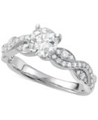 Diamond Overlap Engagement Ring (1-1/4 Ct. T.w.) In 14k White Gold
