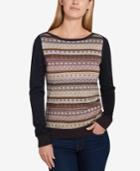 Tommy Hilfiger Metallic Fair Isle Stripe Sweater, Created For Macy's