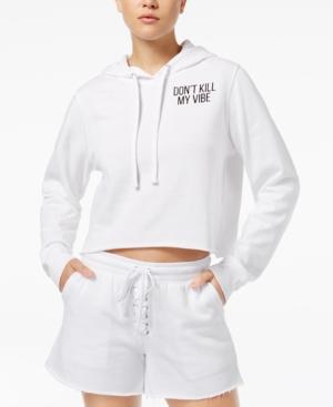 Material Girl Active Juniors' Cropped Graphic Hoodie, Created For Macy's