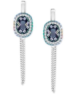 Swarovski Gaia Silver-tone Crystal Mosaic Chain Earrings