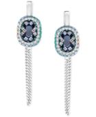 Swarovski Gaia Silver-tone Crystal Mosaic Chain Earrings
