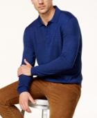 Club Room Men's Long-sleeve Merino Sweater Polo