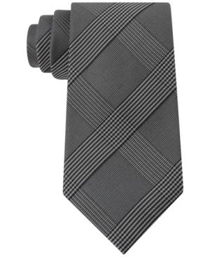 Calvin Klein Men's Woven Tonal Glenn Plaid Slim Tie