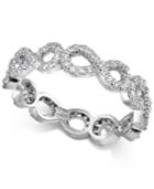 Giani Bernini Cubic Zirconia Stackable Pave Infinity Band In Sterling Silver, Created For Macy's