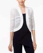 Alfani Petite Mixed-stitch Bolero Cardigan, Only At Macy's