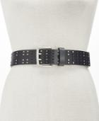 Calvin Klein Studded Double-prong Leather Belt