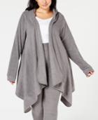 Cuddl Duds Plus Size Long-sleeve Fleece Hooded Wrap