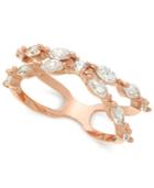 Charter Club Rose Gold-tone Crystal X-band Ring, Created For Macy's
