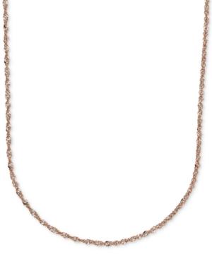 20 Italian Gold Two-tone Perfectina Chain Necklace In 14k Rose Gold & Rhodium Plate