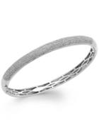 Certified Diamond Bangle Bracelet In 14k White Gold (1-1/2 Ct. T.w.)