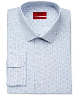Alfani Men's Performance Light Blue Mallard Dobby Dress Shirt, Only At Macy's
