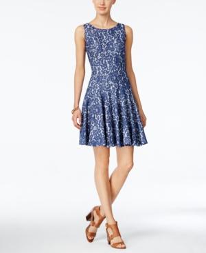 Tommy Hilfiger Denim Lace Fit & Flare Dress