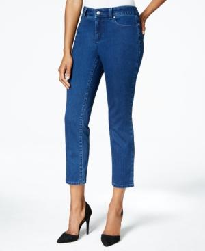 Charter Club Petite Tummy-control Majestic Wash Capri Pants, Only At Macy's