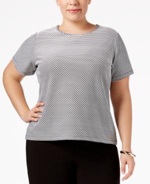 Calvin Klein Plus Size Textured-knit Top