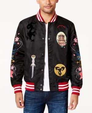 Reason Men's Patch Baseball Jacket