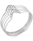 Lucky Brand Silver-tone Geometric Bangle