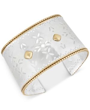Lucky Brand Two-tone Patterned Cuff Bracelet