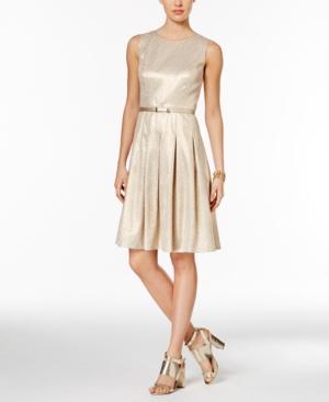 Tommy Hilfiger Metallic Fit & Flare Dress