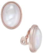 Charter Club Oval Stone Clip-on Stud Earrings, Only At Macy's