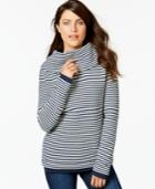 Tommy Hilfiger Striped Cowl-neck Top