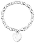 Giani Bernini Heart Tag Chain Bracelet In Sterling Silver