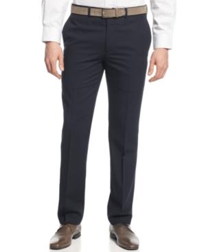 Bar Iii Extra Slim Pants, Navy Solid Slim Fit
