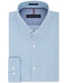 Tommy Hilfiger Men's Slim-fit Non-iron Performance Aqua Stripe Dress Shirt
