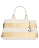 Tommy Hilfiger Jolene Metallic Rugby Stripe Shopper Tote