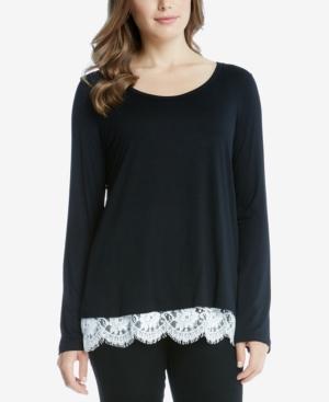 Karen Kane Lace-trim Top