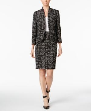 Nine West Kiss-front Jacquard Blazer