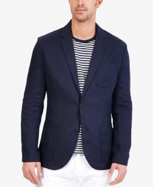 Nautical Men's Solid Linen Blazer
