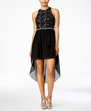 City Studios Juniors' Embellished High-low Dress