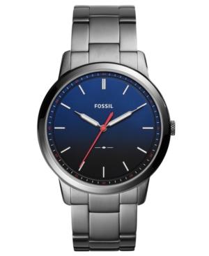 Fossil Men's The Minimalist Smoke Stainless Steel Bracelet Watch 44mm