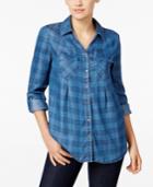 Style & Co. Denim Plaid Shirt, Only At Macy's