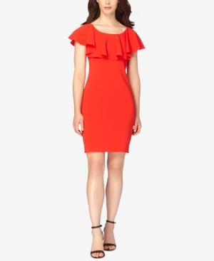 Tahari Asl Ruffle Sheath Dress