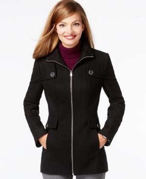 Nautica Zip-front Tweed Peacoat