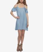 Jessica Simpson Chambray Cold-shoulder Dress