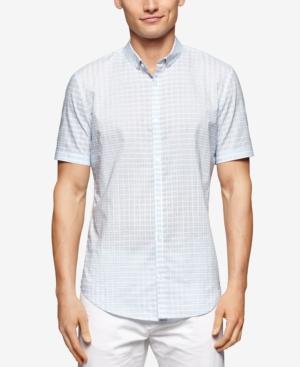 Calvin Klein Men's Checked Short-sleeve Shirt