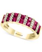 Amore By Effy Certified Ruby (1-3/4 Ct. T.w.) And Diamond (1/8 Ct. T.w.) Ring In 14k Gold