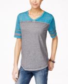 Pink Rose Juniors' V-neck Football High-low T-shirt