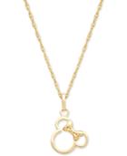Disney Children's Minnie Mouse Silhouette 15 Pendant Necklace In 14k Gold