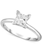 Diamond Princess Solitaire Engagement Ring (1 Ct. T.w.) In 14k White Gold, Rose Gold Or Yellow Gold.