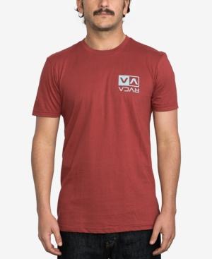 Rvca Men's Electro Flipped Box Graphic-print Logo Cotton T-shirt