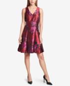 Tommy Hilfiger Floral Jacquard Fit & Flare Dress