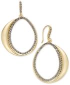 Inc International Concepts Gold-tone Crystal Open Crescent Drop Earrings, Only At Macy's