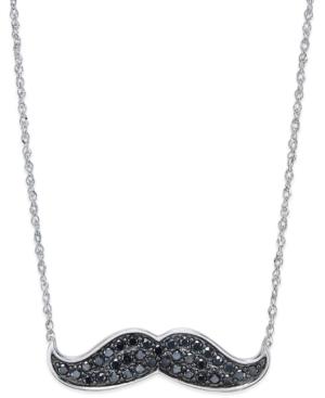 Diamond Mustache Pendant Necklace (1/4 Ct. T.w.) In 14k White Gold
