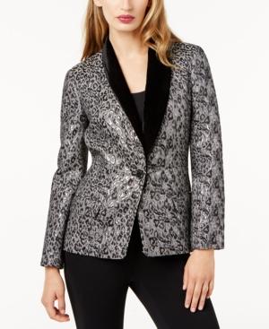 Sb By Sachin & Babi Velvet-trim Metallic Blazer, Created For Macy's